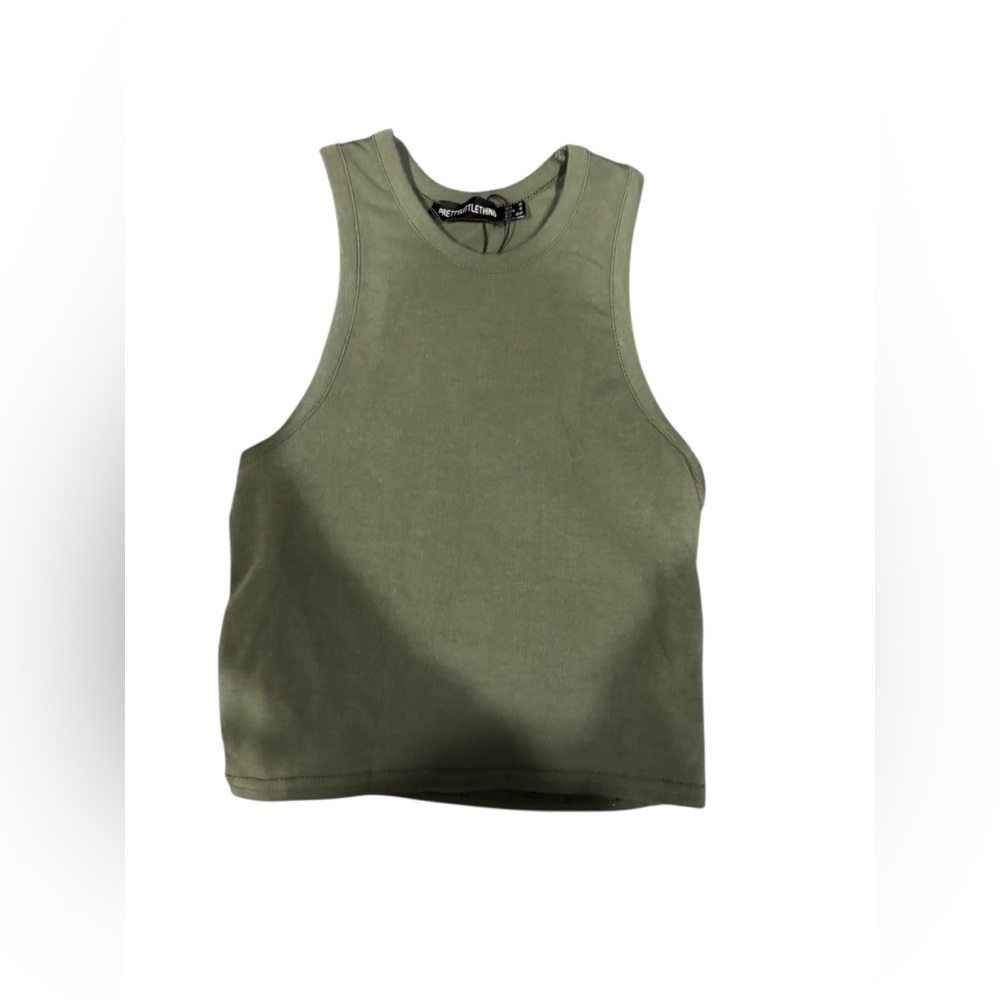 PrettyLittleThing Olive Green Tank Top